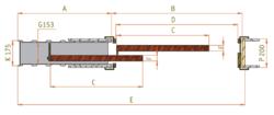 Stavební pouzdro JAP PARALLEL 2050 mm, atypická výška průchodu 2200 - 2700 mm - napište do poznámky - 4
